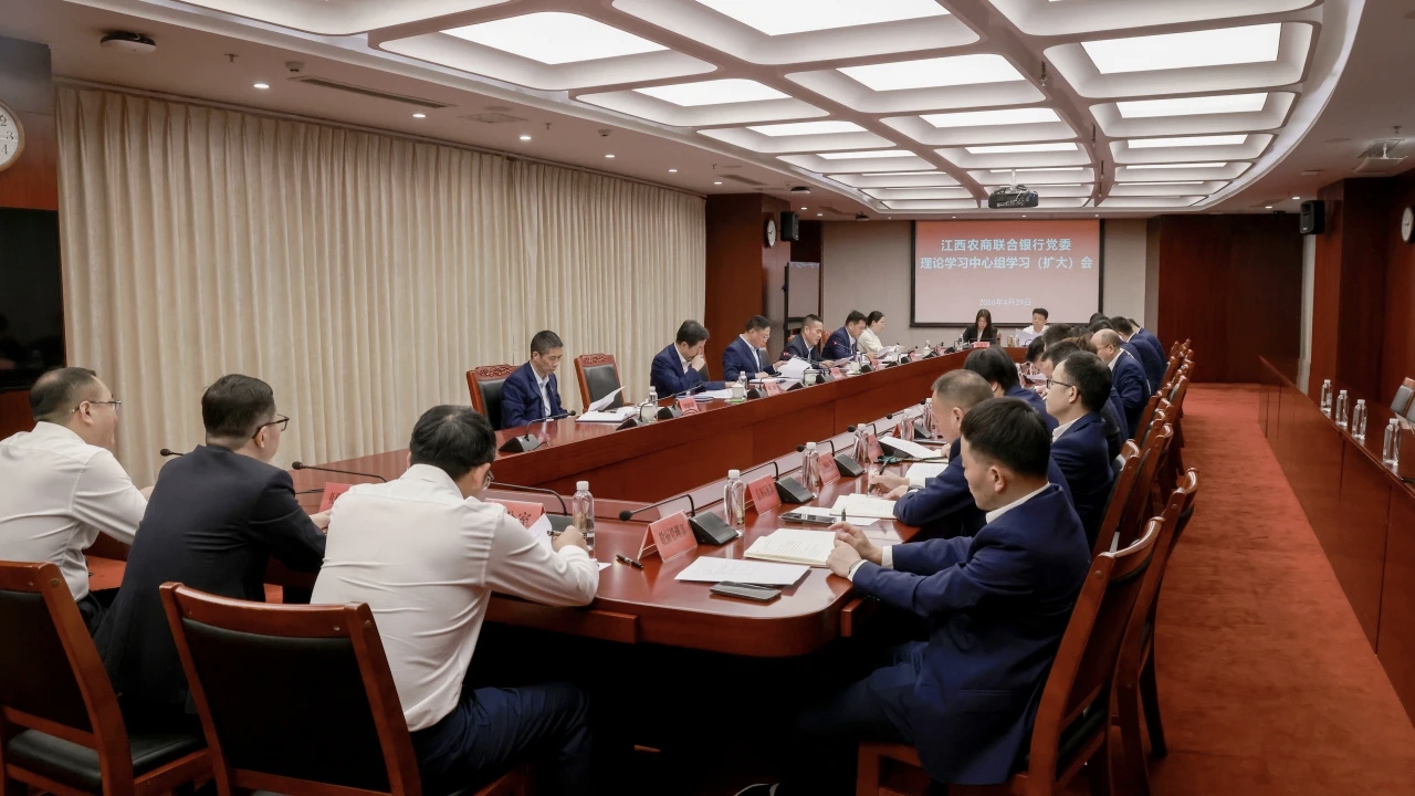 江西农商联合银行党委召开理论学习中心组学习（扩大）会